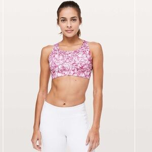 Lululemon Enlite Bra Floral Bloom White Star Ruby size D38